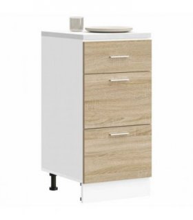 vidaXL Bottom Cabinet Lyon Sonoma Oak 40x46x81.5 cm Engineered Wood — Model: 1x bottom cabinet (3 drawers) 40 cm