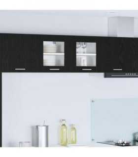 vidaXL Hanging Cabinet Black Oak 40 x 31 x 40 cm Engineered Woo — Model: 1x hanging glass cabinet (1 door) 40 cm wide 40 cm high