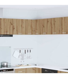 vidaXL Hanging Cabinet Artisan Oak and White 57 x 57 x 40 cm — Model: 1x hanging corner cabinet 57 cm wide 40 cm high