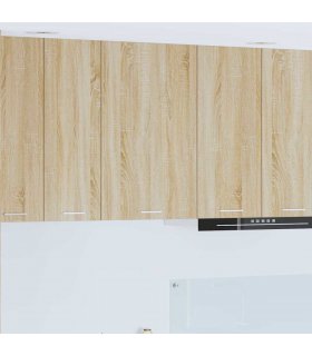 vidaXL Hanging Cabinet with Door Sonoma Oak and White 50 x 31 x 80 cm — Model: 1x hanging cabinet (1 door) 50 cm wide 80 cm high