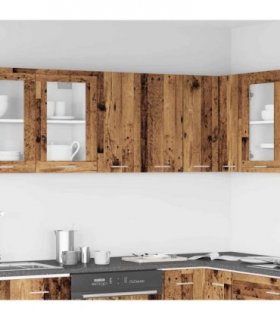 vidaXL Kitchen Wall Cabinet Lyon Old Wood 60x31x60 cm Engineered Woo — Model: 1x hanging cabinet (2 doors) 60 cm wide 60 cm high