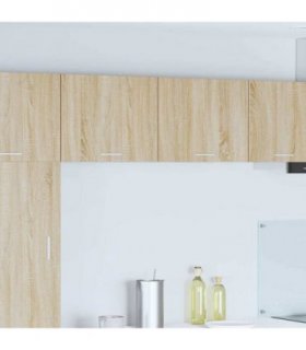 vidaXL Hanging Cabinet with Door Sonoma Oak and White 50 x 31 x 40 cm — Model: 1x hanging cabinet (1 door) 50 cm wide 40 cm high