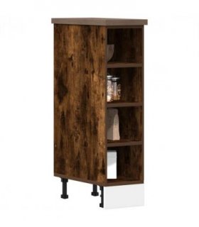 vidaXL Bottom Cabinet Riga Smoked Oak 20x44.5x81.5 cm Engineered Wood — Model: 1x bottom cabinet (4 shelves) 20 cm