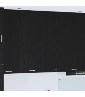 vidaXL Hanging Cabinet Black Oak 80 x 31 x 100 cm Engineered Wood — Model: 1x hanging cabinet (2 doors) 80 cm wide 100 cm high