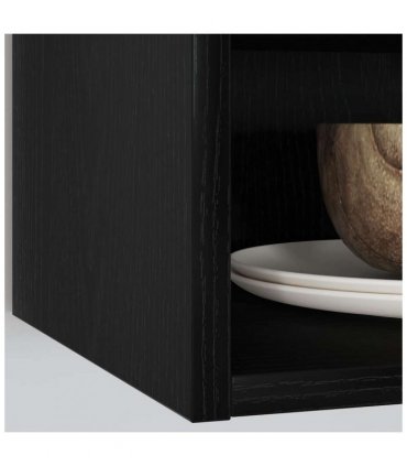 vidaXL Hanging Cabinet Black oak 40 x 29.5 x 60 cm Engineered Wood — Model: 1x hanging cabinet (4 shelves) 40 cm wide 60 cm high