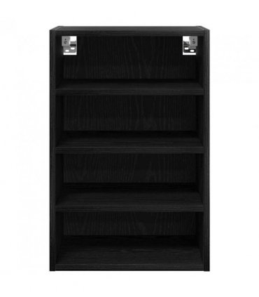 vidaXL Hanging Cabinet Black oak 40 x 29.5 x 60 cm Engineered Wood — Model: 1x hanging cabinet (4 shelves) 40 cm wide 60 cm high