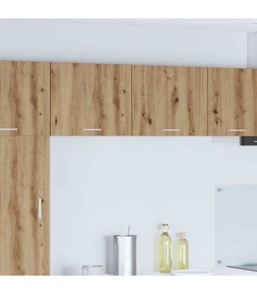 vidaXL Hanging Cabinet with Door Artisan Oak and White 50 x 31 x 40 c — Model: 1x hanging cabinet (1 door) 50 cm wide 40 cm high