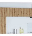 vidaXL Hanging Cabinet with Door Artisan Oak and White 50 x 31 x 40 c — Model: 1x hanging cabinet (1 door) 50 cm wide 40 cm high