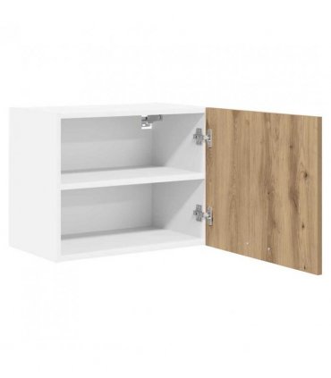 vidaXL Hanging Cabinet with Door Artisan Oak and White 50 x 31 x 40 c — Model: 1x hanging cabinet (1 door) 50 cm wide 40 cm high