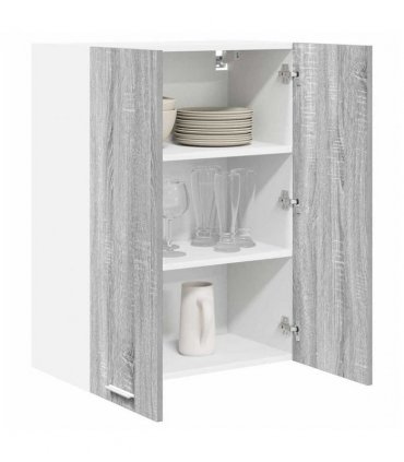 vidaXL Hanging Cabinet Grey Sonoma 60 x 31 x 80 cm Engineered Wood — Model: 1x hanging cabinet (2 doors) 60 cm wide 80 cm high