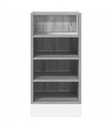 vidaXL Bottom Cabinet Riga Grey Sonoma 40x44.5x81.5 cm Engineered Wood — Model: 1x bottom cabinet (4 shelves) 40 cm
