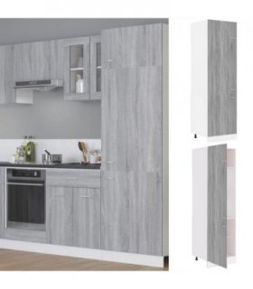 vidaXL Refrigerator Cabinet Lyon Grey Sonoma 60x57x207 cm Engineered Wood — Model: 1x refrigerator cabinet 60 cm