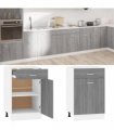vidaXL Drawer Bottom Cabinet Lyon Grey Sonoma 50x46x81.5 cm Engineered Wood — Model: 1x bottom cabinet (1 door 1 drawer) 50 cm