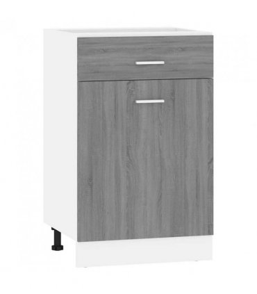 vidaXL Drawer Bottom Cabinet Lyon Grey Sonoma 50x46x81.5 cm Engineered Wood — Model: 1x bottom cabinet (1 door 1 drawer) 50 cm