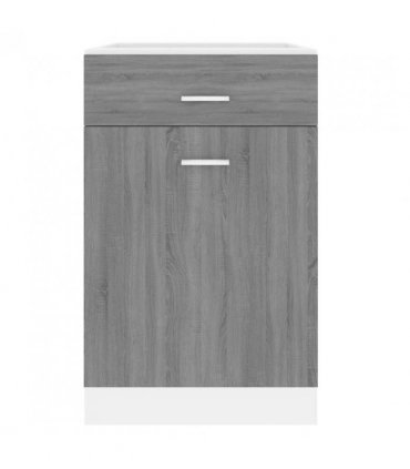 vidaXL Drawer Bottom Cabinet Lyon Grey Sonoma 50x46x81.5 cm Engineered Wood — Model: 1x bottom cabinet (1 door 1 drawer) 50 cm