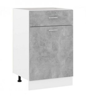 vidaXL Drawer Bottom Cabinet Lyon Concrete Grey 50x46x81.5 cm Engineered Wood — Model: 1x bottom cabinet (1 door 1 drawer) 50 cm