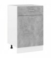 vidaXL Drawer Bottom Cabinet Lyon Concrete Grey 50x46x81.5 cm Engineered Wood — Model: 1x bottom cabinet (1 door 1 drawer) 50 cm