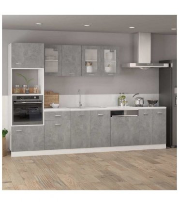 vidaXL Drawer Bottom Cabinet Lyon Concrete Grey 50x46x81.5 cm Engineered Wood — Model: 1x bottom cabinet (1 door 1 drawer) 50 cm