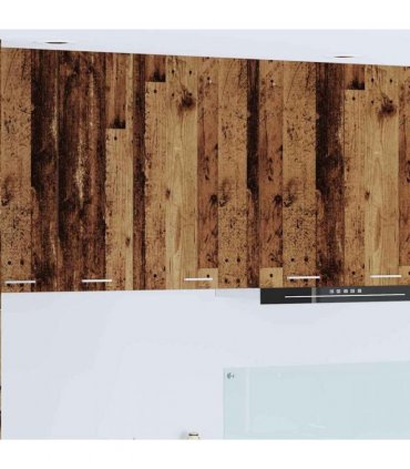 vidaXL Hanging Cabinet with Storage Old Wood and White 50 x 31 x 80 c — Model: 1x hanging cabinet (1 door) 50 cm wide 80 cm high