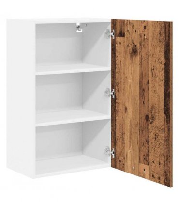 vidaXL Hanging Cabinet with Storage Old Wood and White 50 x 31 x 80 c — Model: 1x hanging cabinet (1 door) 50 cm wide 80 cm high