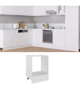 vidaXL Oven Cabinet Lyon White 60x46x81.5 cm Engineered Wood — Model: 1x oven cabinet 60 cm