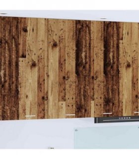 vidaXL Hanging Cabinet Old Wood and White 50 x 31 x 100 cm — Model: 1x hanging cabinet (1 door) 50 cm wide 100 cm high