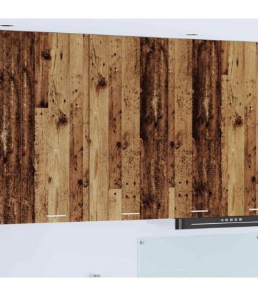 vidaXL Hanging Cabinet Old Wood and White 50 x 31 x 100 cm — Model: 1x hanging cabinet (1 door) 50 cm wide 100 cm high