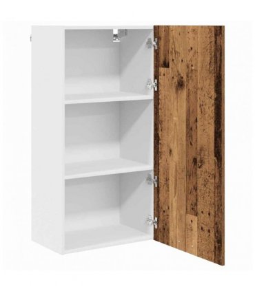 vidaXL Hanging Cabinet Old Wood and White 50 x 31 x 100 cm — Model: 1x hanging cabinet (1 door) 50 cm wide 100 cm high