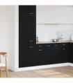 vidaXL Hanging Cabinet Black Oak 30 x 46 x 81.5 cm Engineered Wood — Model: 1x bottom cabinet (1 door 1 drawer) 30 cm