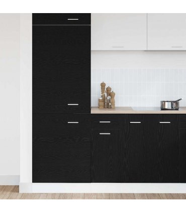 vidaXL Hanging Cabinet Black Oak 30 x 46 x 81.5 cm Engineered Wood — Model: 1x bottom cabinet (1 door 1 drawer) 30 cm