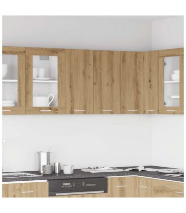 vidaXL Kitchen Wall Cabinet Lyon Artisan Oak 60x31x60 cm Engineered — Model: 1x hanging cabinet (2 doors) 60 cm wide 60 cm high