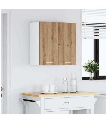 vidaXL Kitchen Wall Cabinet Lyon Artisan Oak 60x31x60 cm Engineered — Model: 1x hanging cabinet (2 doors) 60 cm wide 60 cm high