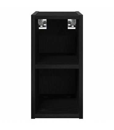 vidaXL Hanging Cabinet Black Oak 20 x 29.5 x 40 cm Engineered Wood — Model: 1x hanging cabinet (2 shelves) 20 cm
