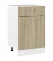 vidaXL Drawer Bottom Cabinet Lyon Sonoma Oak 50x46x81.5 cm Engineered Wood — Model: 1x bottom cabinet (1 door 1 drawer) 50 cm