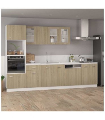vidaXL Drawer Bottom Cabinet Lyon Sonoma Oak 50x46x81.5 cm Engineered Wood — Model: 1x bottom cabinet (1 door 1 drawer) 50 cm