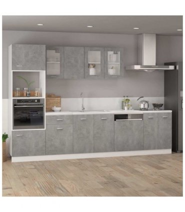 vidaXL Bottom Cabinet Lyon Concrete Grey 60x46x81.5 cm Engineered Wood — Model: 1x bottom cabinet (2 doors) 60 cm