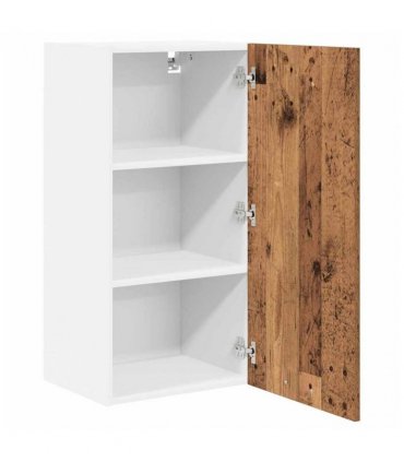 vidaXL Hanging Cabinet with Storage Old Wood and White 40 x 31 x 80 c — Model: 1x hanging cabinet (1 door) 40 cm wide 80 cm high