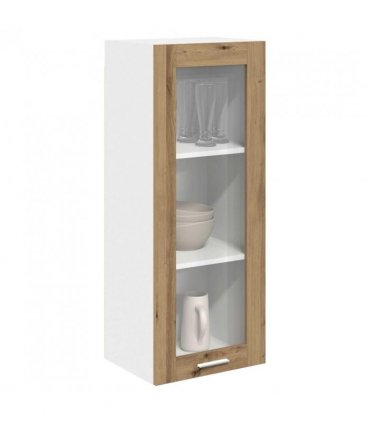 vidaXL Hanging Cabinet Artisan Oak 40 x 31 x 100 cm Engineered — Model: 1x hanging glass cabinet (1 door) 40 cm wide 100 cm high