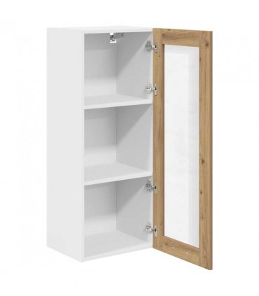 vidaXL Hanging Cabinet Artisan Oak 40 x 31 x 100 cm Engineered — Model: 1x hanging glass cabinet (1 door) 40 cm wide 100 cm high