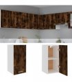 vidaXL Hanging Cabinet Lyon Smoked Oak 29.5x31x60 cm Engineered Wood — Model: 1x hanging cabinet (1 door) 30 cm wide 60 cm high