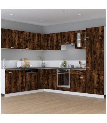 vidaXL Hanging Cabinet Lyon Smoked Oak 29.5x31x60 cm Engineered Wood — Model: 1x hanging cabinet (1 door) 30 cm wide 60 cm high
