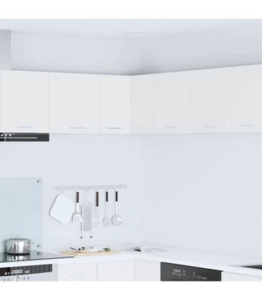 vidaXL Hanging Cabinet White 57 x 57 x 40 cm Engineered Wood — Model: 1x hanging corner cabinet 57 cm wide 40 cm high