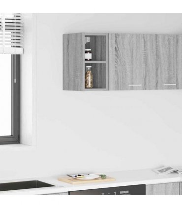 vidaXL Hanging Cabinet Grey Sonoma 20 x 29.5 x 40 cm Engineered Wood — Model: 1x hanging cabinet (2 shelves) 20 cm