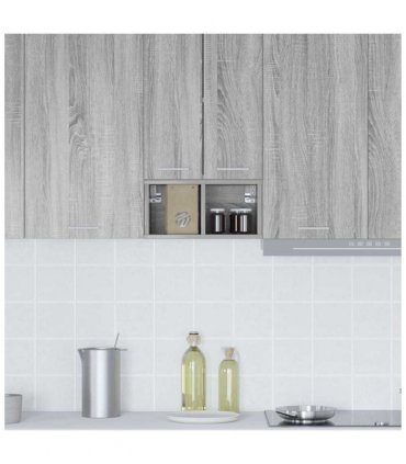 vidaXL Hanging Cabinet Grey Sonoma 20 x 29.5 x 40 cm Engineered Wood — Model: 1x hanging cabinet (2 shelves) 20 cm
