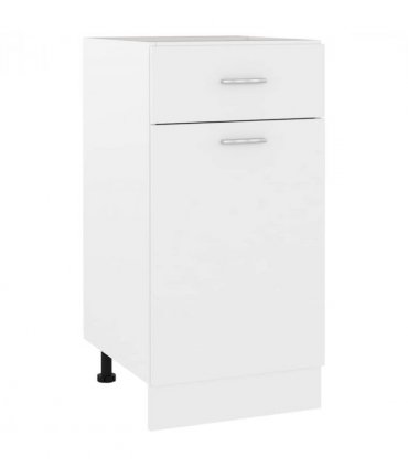 vidaXL Drawer Bottom Cabinet Lyon White 40x46x81.5 cm Engineered Wood — Model: 1x bottom cabinet (1 door 1 drawer) 40 cm