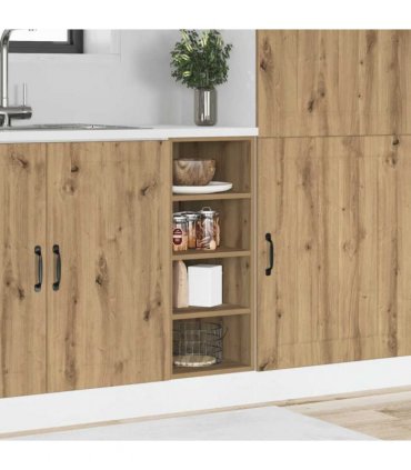 vidaXL Bottom Cabinet Riga Artisan Oak 30x44.5x81.5 cm Engineered Wood — Model: 1x bottom cabinet (4 shelves) 30 cm