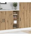 vidaXL Bottom Cabinet Riga Artisan Oak 30x44.5x81.5 cm Engineered Wood — Model: 1x bottom cabinet (4 shelves) 30 cm