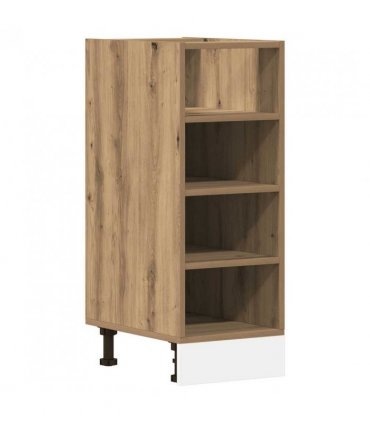 vidaXL Bottom Cabinet Riga Artisan Oak 30x44.5x81.5 cm Engineered Wood — Model: 1x bottom cabinet (4 shelves) 30 cm