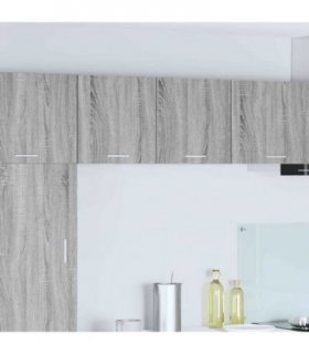 vidaXL Hanging Cabinet with Door Grey Sonoma and White 40 x 31 x 40 c — Model: 1x hanging cabinet (1 door) 40 cm wide 40 cm high