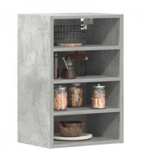 vidaXL Hanging Cabinet Riga Concrete Grey 40x29.5x60 cm Engineered — Model: 1x hanging cabinet (4 shelves) 40 cm wide 60 cm high
